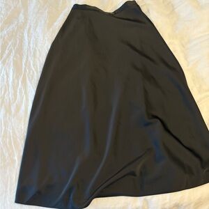 H&M Classic Black A-Line Skirt, Asymmetrical Front